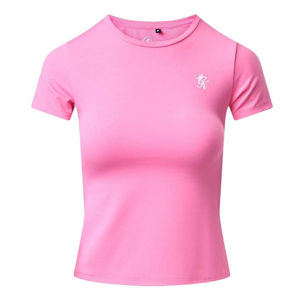 Gym King Womens/Ladies 365 Embroidered Logo Fitted T-Shirt / Carnation Pink